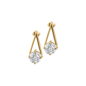 Jacques Lemans SE-O112A Ohrstecker Sterlingsilber vergoldet mit White Topaz